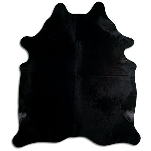 Black Cowhide Rug XXL