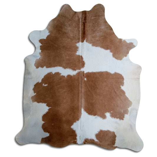 Brown & White Cowhide Rug XXL