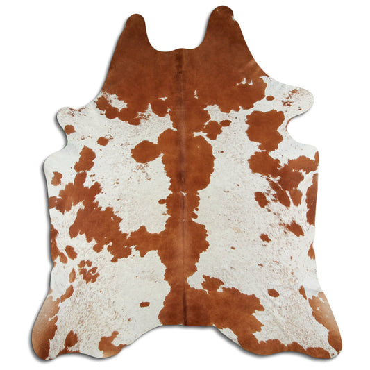 Brown & White Cowhide Rug XXL