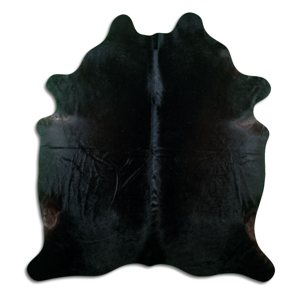 Black Cowhide Rug L
