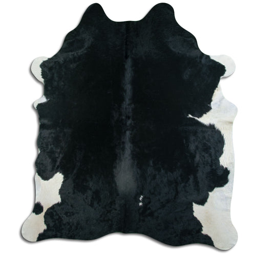 Black Cowhide Rug XXL