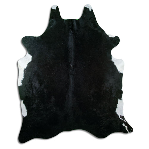 Black Cowhide Rug XXL