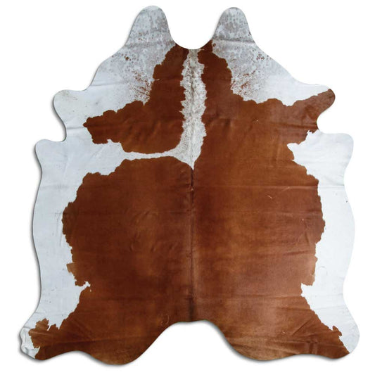 Brown & White Cowhide Rug XXL