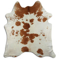 Brown & White Cowhide Rug XL