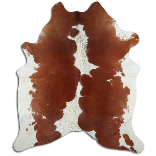 Brown & White Cowhide Rug XXL
