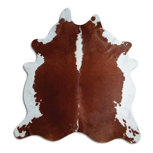 Brown & White Cowhide Rug XXL