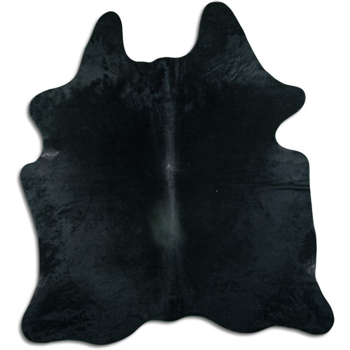 Black Cowhide Rug L
