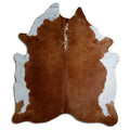 Brown & White Cowhide Rug XXL