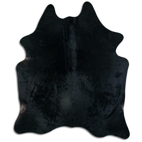 Black Cowhide Rug XXL