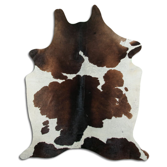 Brown & White Cowhide Rug XXL