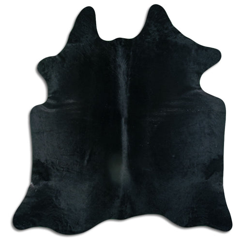 Black Cowhide Rug XXL