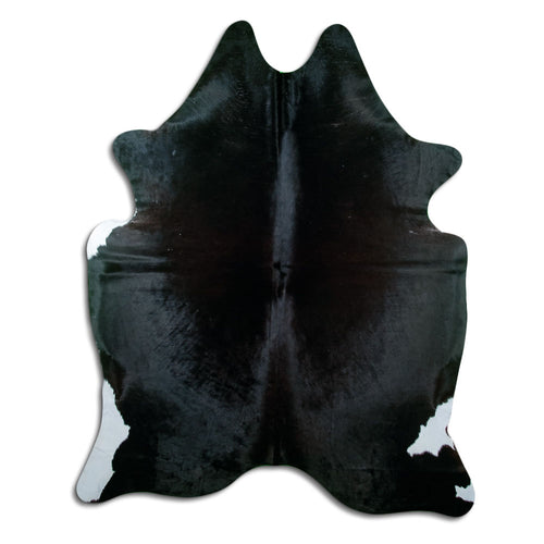 Black Cowhide Rug XXL