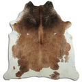 Brown & White Cowhide Rug XL