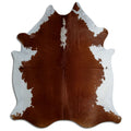 Brown & White Cowhide Rug XXL