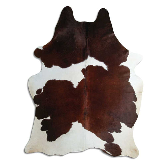Brown & White Cowhide Rug XXL