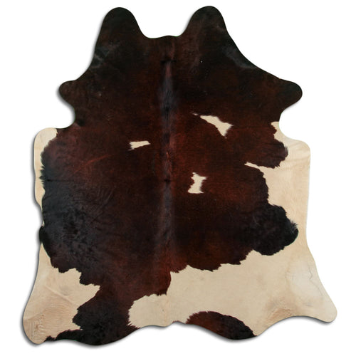 Brown & White Cowhide Rug XL