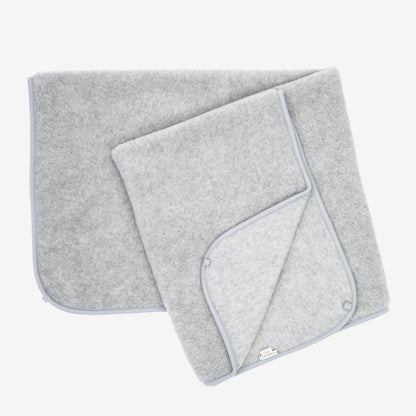 Meringue 1-ply merino blanket folded open