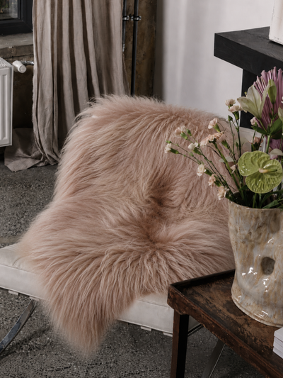 Icelandic sheepskin 'Mokka Brisa' Dyed
