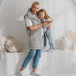 Merino Wool Vest “Wave” Grey