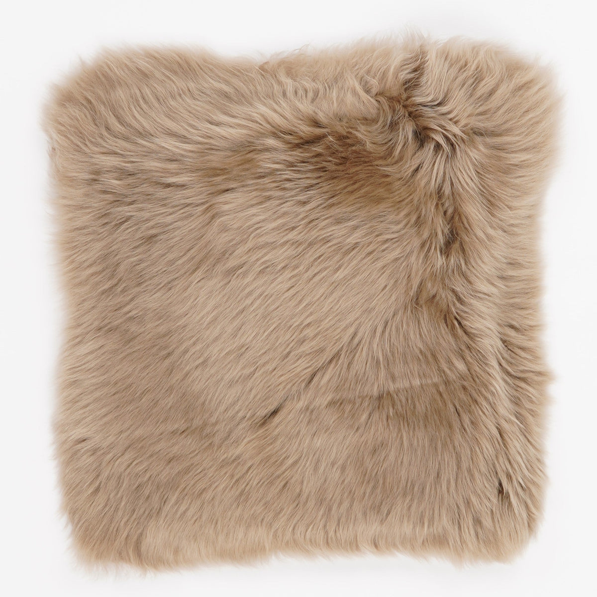 Sheepskin cushion in Taupe, 40 × 40 cm