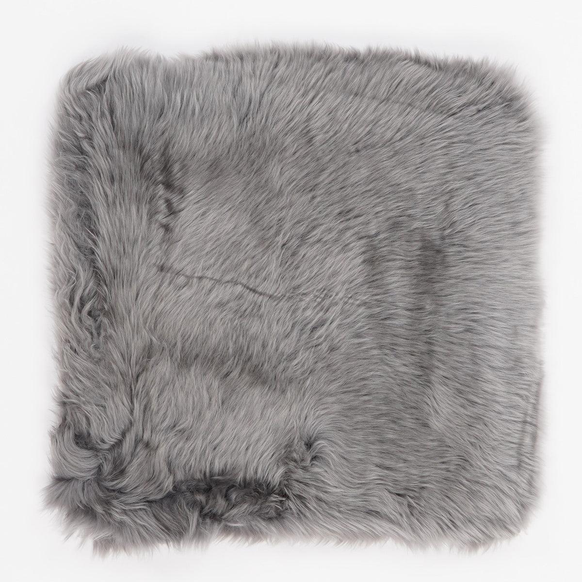 Sheepskin cushion in Grey, 40 × 40 cm