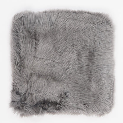 Sheepskin cushion in Grey, 40 × 40 cm
