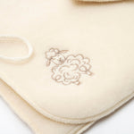 Merino Wool Baby Jacket “Sheep” with Embroidery; Ecru