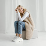Merino Wool Vest ''Pearl'' Beige