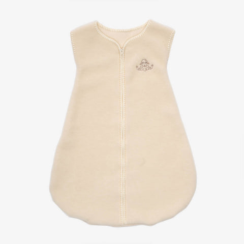 Merino Wool Baby Sleeping Bag with “Sheep” Embroidery, Ecru; 70 cm
