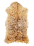 British multicolour sheepskin rug of about 120 × 60 cm, seen from above: the exact sheepskin you receive