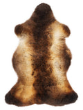 British multicolour sheepskin rug of about 110 × 60 cm, seen from above: the exact sheepskin you receive