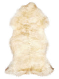 British multicolour sheepskin rug of about 110 × 60 cm, seen from above: the exact sheepskin you receive