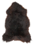 British multicolour sheepskin rug of about 120 × 70 cm, seen from above: the exact sheepskin you receive