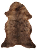 British multicolour sheepskin rug of about 115 × 60 cm, seen from above: the exact sheepskin you receive