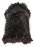 Icelandic multicolour sheepskin rug of about 110 × 65 cm, seen from above: the exact sheepskin you receive