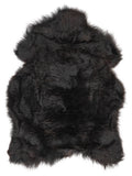 Icelandic multicolour sheepskin rug of about 120 × 80 cm, seen from above: the exact sheepskin you receive