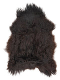 Icelandic multicolour sheepskin rug of about 120 × 75 cm, seen from above: the exact sheepskin you receive
