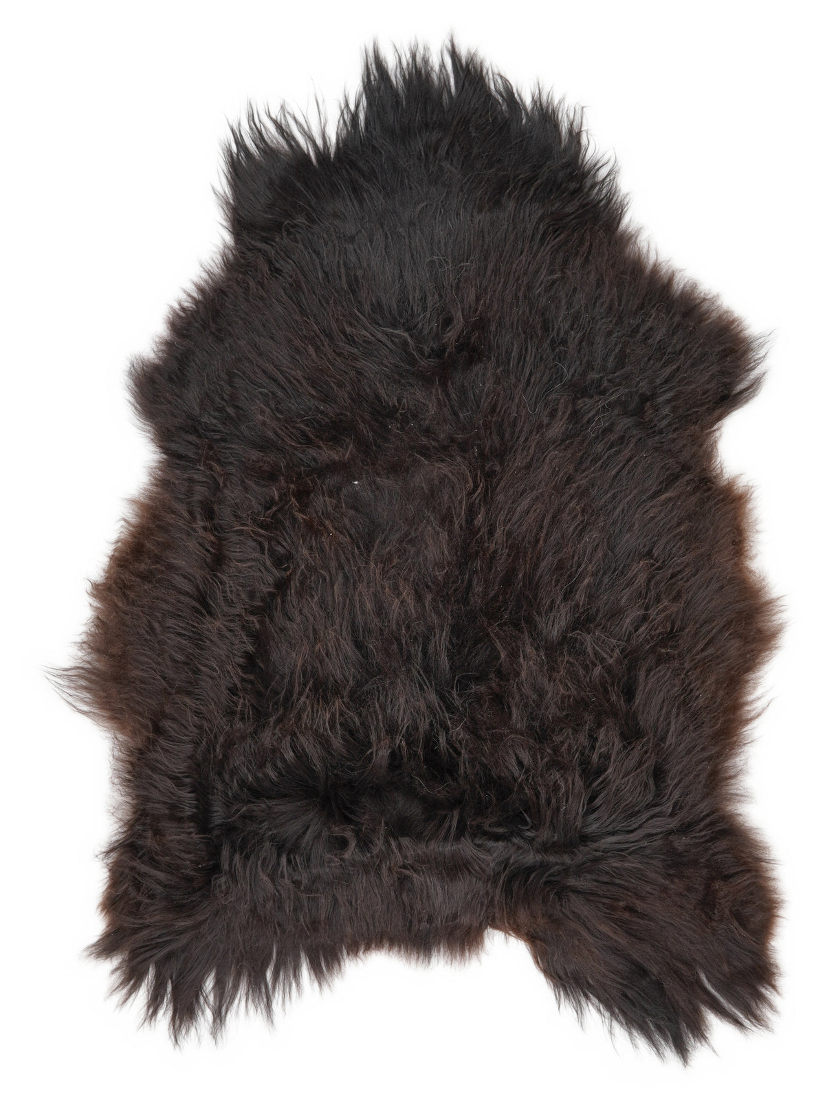 Icelandic multicolour sheepskin rug of about 120 × 75 cm, seen from above: the exact sheepskin you receive