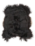 Icelandic multicolour sheepskin rug of about 110 × 80 cm, seen from above: the exact sheepskin you receive