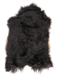 Icelandic multicolour sheepskin rug of about 115 × 70 cm, seen from above: the exact sheepskin you receive