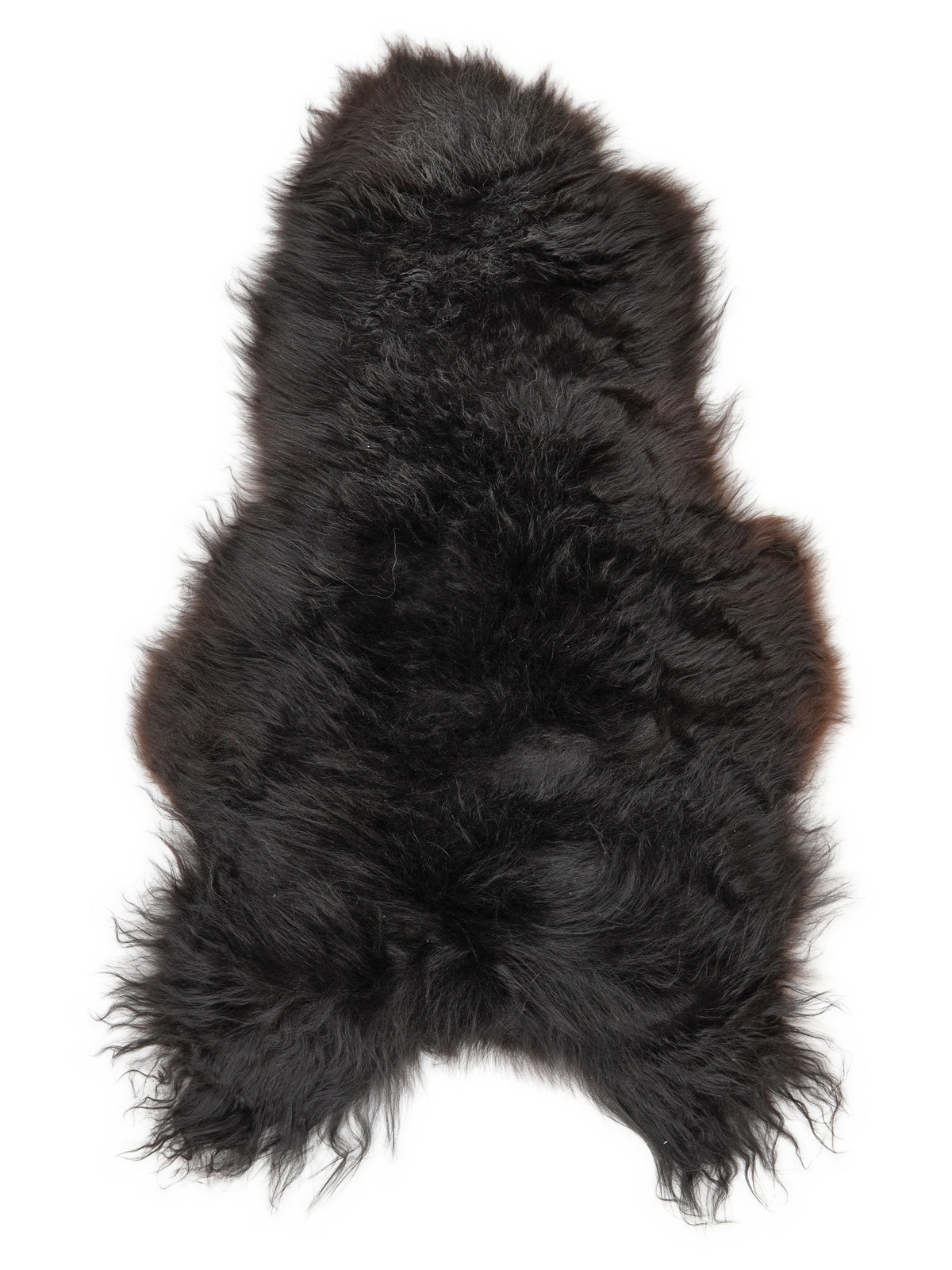 Icelandic multicolour sheepskin rug of about 120 × 65 cm, seen from above: the exact sheepskin you receive
