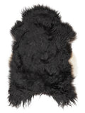Icelandic multicolour sheepskin rug of about 120 × 75 cm, seen from above: the exact sheepskin you receive