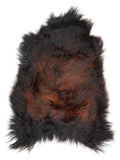 Icelandic multicolour sheepskin rug of about 110 × 70 cm, seen from above: the exact sheepskin you receive