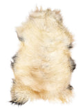 Icelandic multicolour sheepskin rug of about 110 × 75 cm, seen from above: the exact sheepskin you receive