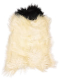 Icelandic multicolour sheepskin rug of about 110 × 70 cm, seen from above: the exact sheepskin you receive