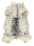 Grey Icelandic sheepskin rug of about 120 × 75 cm, seen from above: the exact sheepskin you receive