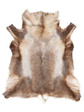 Reindeer hide of about 120 × 105 cm, seen from above: the exact hide you receive