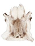 Reindeer hide of about 130 × 110 cm, seen from above: the exact hide you receive