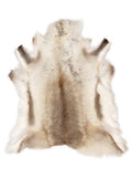Reindeer hide of about 100 × 100 cm, seen from above: the exact hide you receive