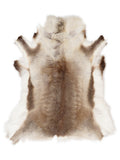 Reindeer hide of about 115 × 100 cm, seen from above: the exact hide you receive